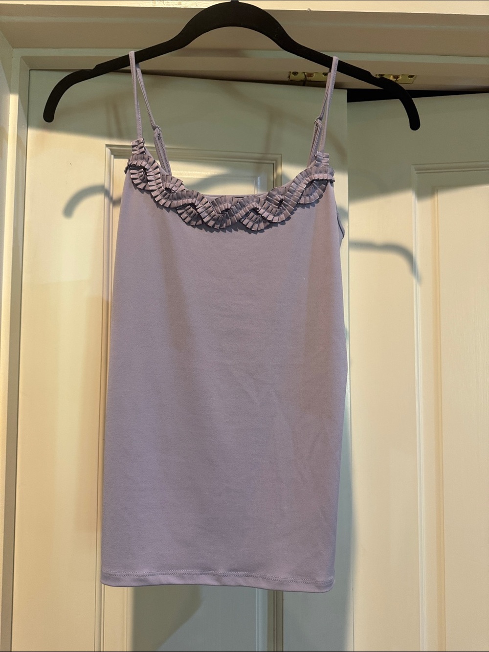 The Limited Lavender Ruffle-Trim Spaghetti-Strap Camisole